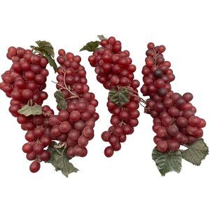 Vintage Rubber Grapes Lot of 2 Bunches Rubber Clusters purple READ